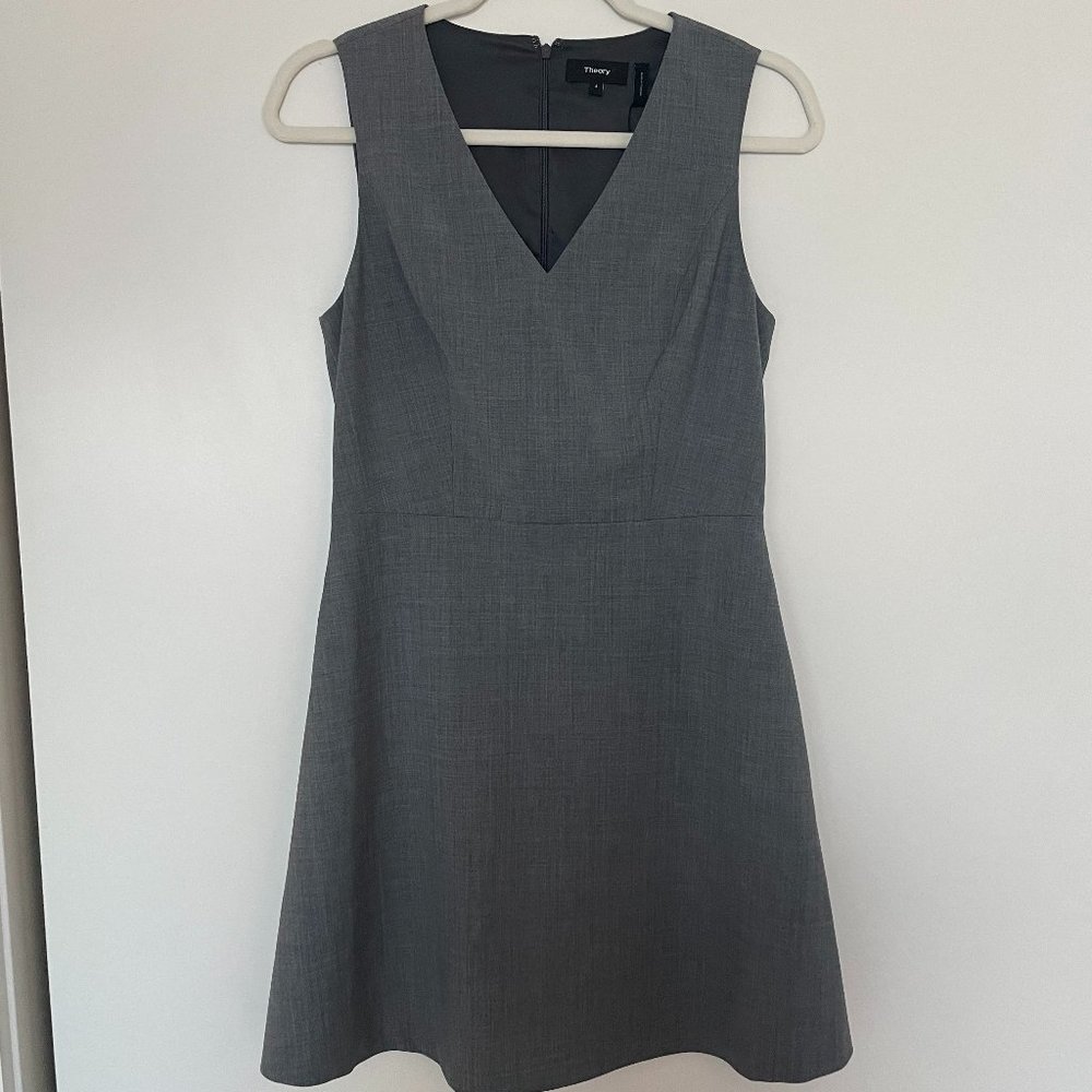 NWT Theory Karline R Grey Melange Continuous Dress Sz 4